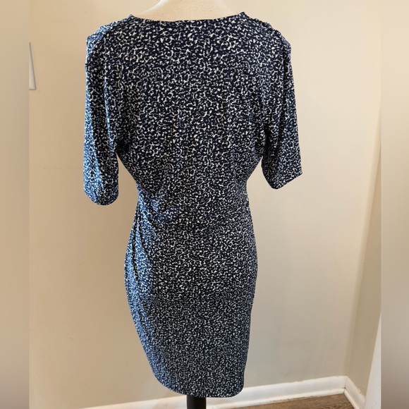 Banana Republic Factory mock wrap midi dress SZ MP - Picture 3 of 11